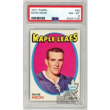 Dave Keon 1971 Topps Card #80 PSA 8 NM-MT