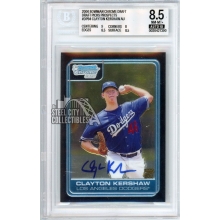 Clayton Kershaw 2006 Bowman Chrome 1st Rookie Autograph Card #DP84 BGS 8.5