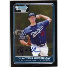 Clayton Kershaw 2006 Bowman Chrome 1st Rookie Autograph Card #DP84