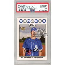 Clayton Kershaw 2008 Topps Update Rookie Card #UH240 PSA 10