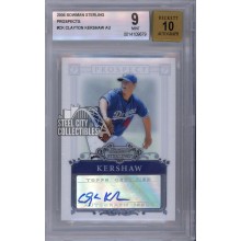 Clayton Kershaw 2006 Bowman Sterling Prospects Autograph Card #BSP-CK BGS 9