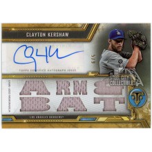 Clayton Kershaw 2020 Topps Triple Threads Gold Game-Used Jersey Auto 5/9