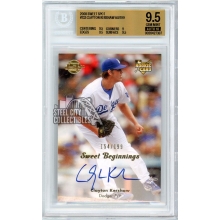 Clayton Kershaw 2008 Upper Deck Sweet Spot Beginnings Rookie Autograph Card #133 154/199 BGS 9.5