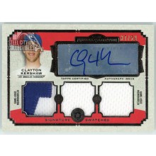 Clayton Kershaw 2013 Topps Museum Triple Patch Autograph Card #SSATR-CK 37/50