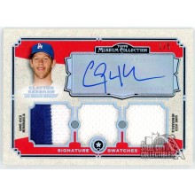 Clayton Kershaw 2013 Topps Museum Collection Triple Patch Autograph Card 1/5
