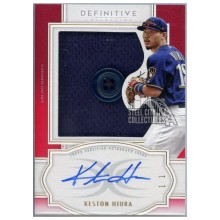Keston Hiura 2020 Topps Definitive Red Autograph Button Card #ARC-KH 1/1