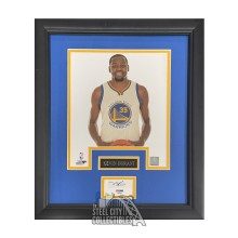 Kevin Durant Autographed Golden State Warriors Framed and Matted 8x10 Basketball Photo - PSA/DNA (Sticker Auto)