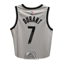 Kevin Durant Autographed Brooklyn White Nike Basketball Jersey - BAS