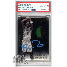 Kevin Garnett 2014-15 Panini Noir Acetate Materials Prime Autograph Patch /10 #ANP-KG PSA/DNA 10 (Light Blue)