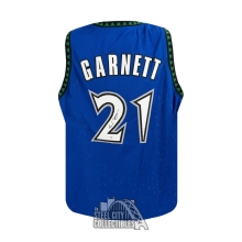 Kevin Garnett Autographed Minnesota Custom Blue Basketball Jersey - JSA