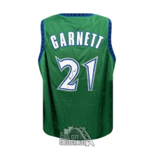 Kevin Garnett Autographed Minnesota Custom Green Basketball Jersey - JSA