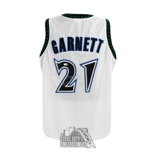 Kevin Garnett Autographed Minnesota Custom White Basketball Jersey - JSA