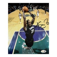Kevin Garnett Autographed Minnesota Timberwolves 8x10 Basketball Photo - JSA (Black Jersey Dunk)