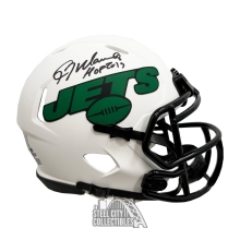 Kevin Mawae HOF 2019 Autographed New York Jets Lunar Eclipse Mini Football Helmet - BAS