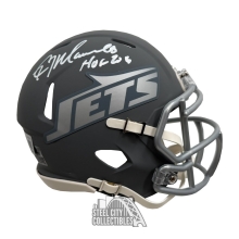 Kevin Mawae HOF 2019 Autographed New York Jets Slate Mini Football Helmet - BAS