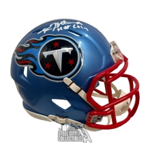 Kevin Mawae HOF 2019 Autographed Tennessee Titans Flash Mini Football Helmet - BAS