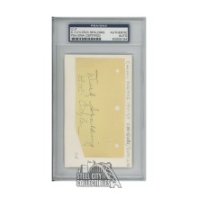 Kiki Cuyler & Dick Spalding Autographed Cut Signature - PSA/DNA