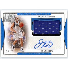 Jason Kidd 2019-20 Panini National Treasures Lasting Legacies Jersey Autograph Card #LL-JKI 16/25