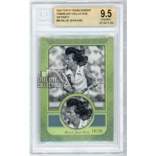 Billie Jean King 2020 Topps Transcendent Tennis VIP Green Card #45 /20 BGS 9.5