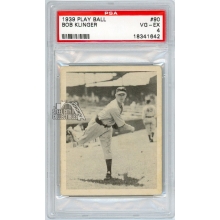 Bob Klinger 1939 Play Ball Baseball Card #90 PSA 4