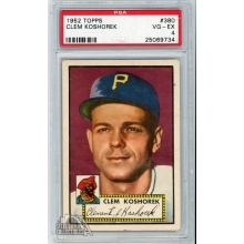 Clem Koshorek 1952 Topps Baseball Card #380 PSA 4 VG-EX