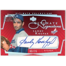 Sandy Koufax 2003 Upper Deck Ultimate Signatures Autograph Card #US-SK 69/75
