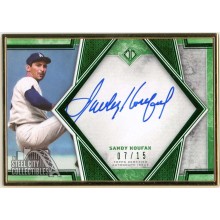 Sandy Koufax 2019 Topps Transcendent Variation Green Autograph Card #TCVA-SK 7/15