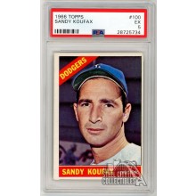 Sandy Koufax 1966 Topps Card #100 PSA 5 EX