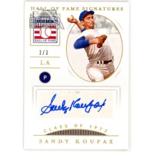 Sandy Koufax 2021 Panini National Treasures Hall Of Fame Holo Gold Auto Card 3/3