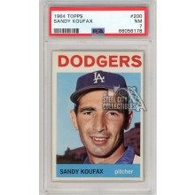 Sandy Koufax 1964 Topps Baseball Card #200 PSA 7 (178)