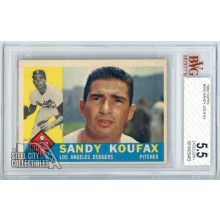 Sandy Koufax 1960 Topps Card #343 BVG 5.5 Excellent+