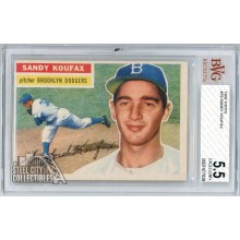 Sandy Koufax 1956 Topps Card #79 BVG 5.5 Excellent+