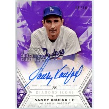 Sandy Koufax 2018 Topps Diamond Icons Purple Autograph Card #AC-SK 8/10