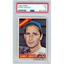 Sandy Koufax 1966 Topps Card #100 PSA 5 EX (950)