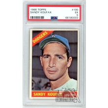 Sandy Koufax 1966 Topps Card #100 PSA 5 EX (003)