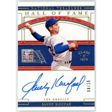 Sandy Koufax 2020 Panini National Treasures Hall of Fame Autograph Card #HFS-SK 8/10