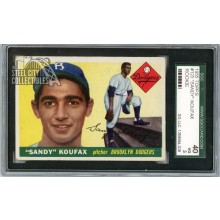 Sandy Koufax 1955 Topps Baseball Rookie Card #123 SGC 3