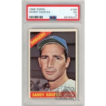 Sandy Koufax 1966 Topps Card #100 PSA 5 EX (272)