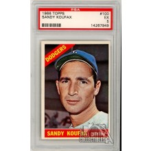 Sandy Koufax 1966 Topps Card #100 PSA 5 EX (949)