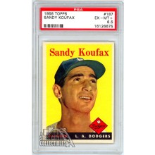Sandy Koufax 1958 Topps Card #187 PSA 6.5 EX-MT+