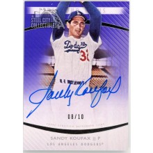 Sandy Koufax 2017 Topps Diamond Icons Purple Autograph Card #AU-SK 8/10