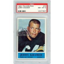 Jerry Kramer 1964 Philadelphia Football Card #76 PSA 8