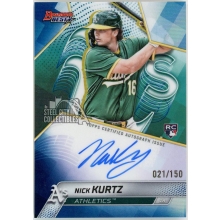Nick Kurtz 2025 Bowman's Best Blue Rookie Autograph Card #B25-NK 21/150