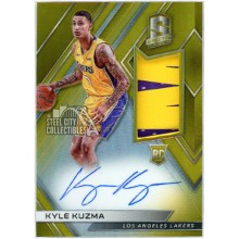 Kyle Kuzma 2017-18 Panini Spectra Gold Rookie Patch Autograph Card #118 04/10