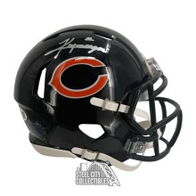 Kyle Monangai Autographed Chicago Bears Speed Mini Football Helmet - JSA