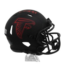 Kyle Pitts Autographed Atlanta Eclipse Mini Football Helmet - BAS (Red Ink)