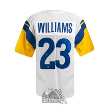 Kyren Williams Autographed Los Angeles Custom White Football Jersey - BAS