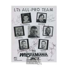 Derrick Thomas, Reggie White, Steve McMichael, etc Autographed Wrestlemania 8x10 Football Photo - PSA/DNA LOA