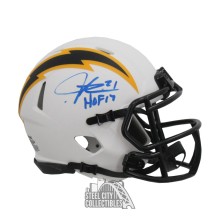 LaDainian Tomlinson Autographed Chargers HOF 17 Lunar Eclipse Mini Football Helmet - BAS