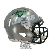 LaDainian Tomlinson HOF 17 Autographed New York Jets Flash Mini Football Helmet - BAS